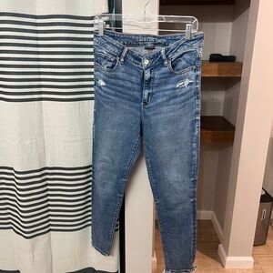 American Eagle Outfitters Women's Distressed Blue Skinny Jeans